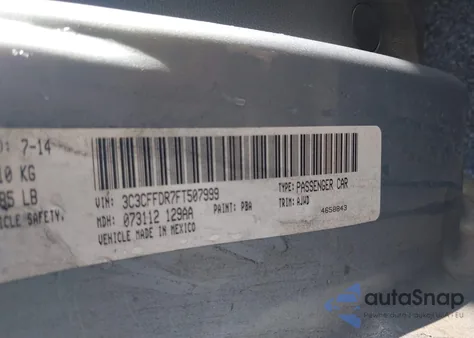 2015 Fiat 500C Pop z USA, uszkodzony, nr VIN 3C3CFFDR7FT507999